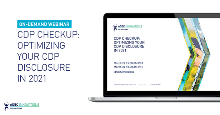 CDP Checkup Webinar CDP Disclosure in 2021